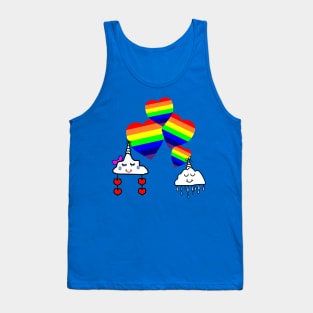 Cloud unicorn rainbow love pride Tank Top